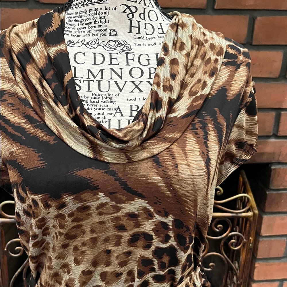 BCX Leopard Patterned Blouse - image 3
